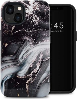Coque SELENCIA pour Apple iPhone 13 - Chic Marble Black