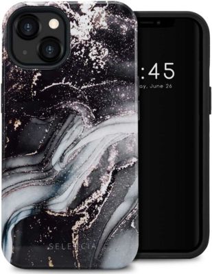 Coque SELENCIA pour Apple iPhone 13 - Chic Marble Black Coque SELENCIA pour Apple iPhone 13 - Chic Marble Black