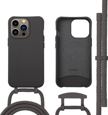 Coque avec cordon IMOSHION pour Apple iPhone 13 Pro - Black Coffee