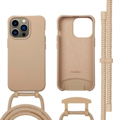 Coque avec cordon IMOSHION pour Apple iPhone 13 Pro - Nude