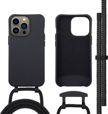 Coque avec cordon IMOSHION pour Apple iPhone 13 Pro - Noir