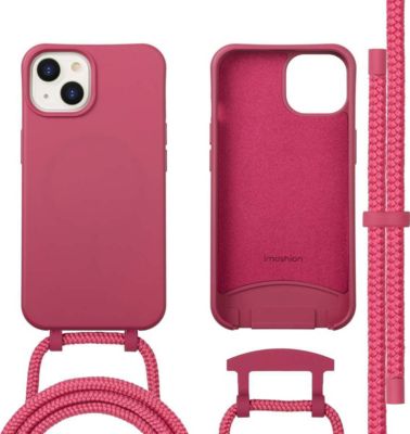 Coque avec cordon IMOSHION pour Apple iPhone 14 - Raspberry
