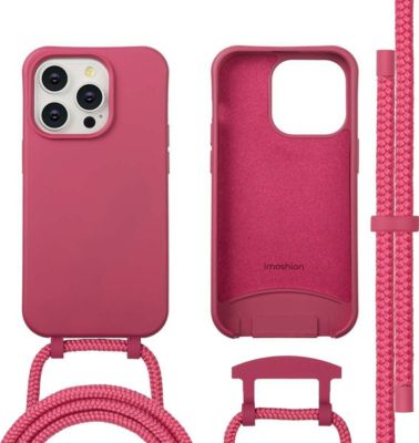 Coque avec cordon IMOSHION pour Apple iPhone 14 Pro - Raspberry