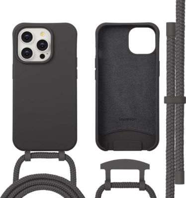 Coque avec cordon IMOSHION pour Apple iPhone 14 Pro - Black Coffee