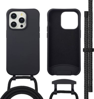Coque avec cordon IMOSHION pour Apple iPhone 14 Pro - Noir
