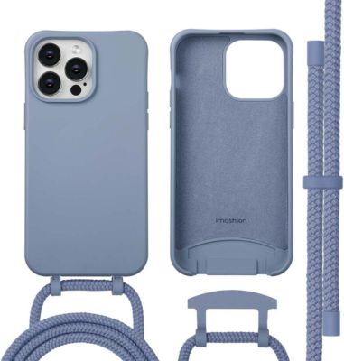 Coque avec cordon IMOSHION pour Apple iPhone 14 Pro Max - Ash Blue