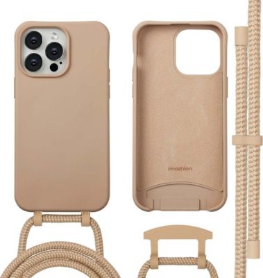 Coque avec cordon IMOSHION pour Apple iPhone 14 Pro Max - Nude