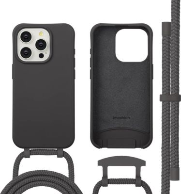 Coque avec cordon IMOSHION pour Apple iPhone 15 Pro - Black Coffee