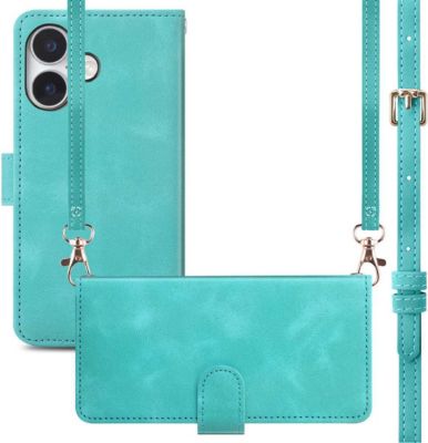 Etui avec cordon IMOSHION pour Apple iPhone 16 - Turquoise
