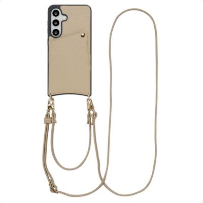 Coque avec cordon SELENCIA pour Samsung Galaxy S25 / S24 - Beige
