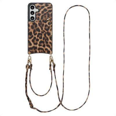 Coque avec cordon SELENCIA pour Samsung Galaxy S25 / S24 - Leopard