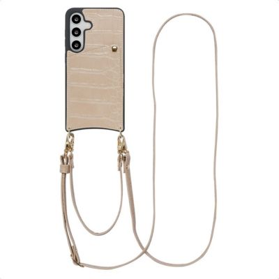Coque avec cordon SELENCIA pour Samsung Galaxy S25 / S24 - Beige