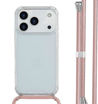 Coque avec cordon IMOSHION pour Apple iPhone 17 Pro - Rose Doré