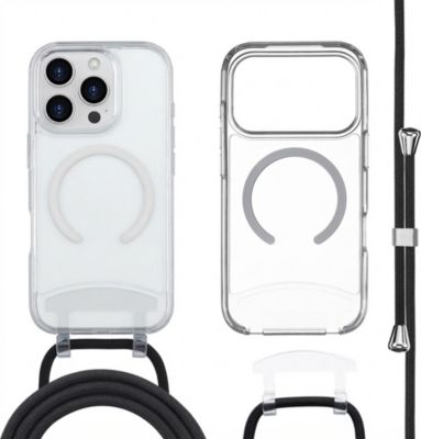 Coque avec cordon IMOSHION pour Apple iPhone 17 Pro - Transparent