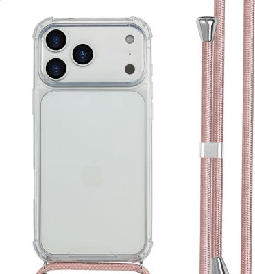 Coque avec cordon IMOSHION pour Apple iPhone 17 Pro Max - Rose Doré