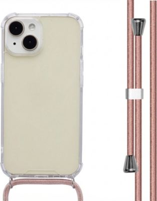 Coque avec cordon IMOSHION pour Apple iPhone 15 - Rose Doré
