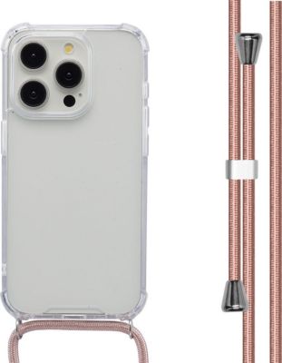 Coque avec cordon IMOSHION pour Apple iPhone 15 Pro - Rose Doré