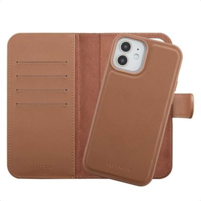 Coque étui SELENCIA pour Apple iPhone 12 (Pro) - Marron