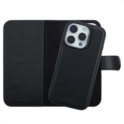 Coque étui SELENCIA pour Apple iPhone 16 Pro - Noir