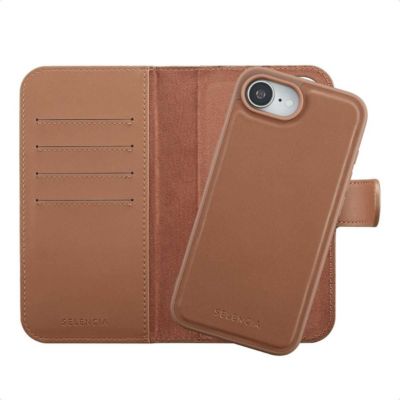 Coque étui SELENCIA pour Apple iPhone 17e / 16e - Marron