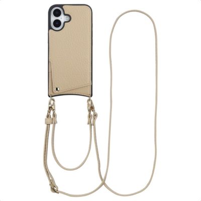 Coque avec cordon SELENCIA pour Apple iPhone 17 - Beige