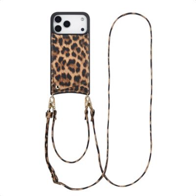 Coque avec cordon SELENCIA pour Apple iPhone 17 Pro Max - Leopard