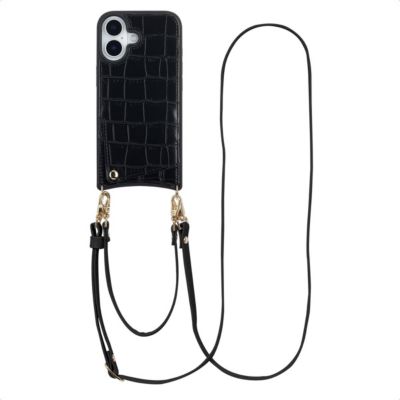 Coque avec cordon SELENCIA pour Apple iPhone 17 - Noir