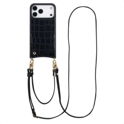 Coque avec cordon SELENCIA pour Apple iPhone 17 Pro Max - Noir