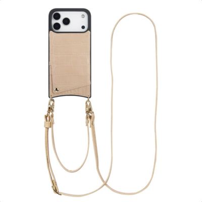 Coque avec cordon SELENCIA pour Apple iPhone 17 Pro Max - Beige