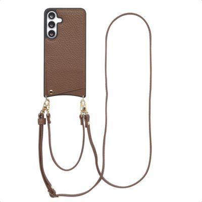 Coque avec cordon SELENCIA pour Samsung Galaxy S25 FE - Mocha Brown