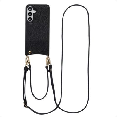 Coque avec cordon SELENCIA pour Samsung Galaxy S25 FE - Noir