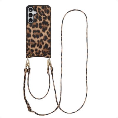 Coque avec cordon SELENCIA pour Samsung Galaxy S25 FE - Leopard