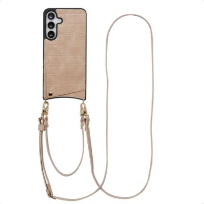 Coque avec cordon SELENCIA pour Samsung Galaxy S25 FE - Beige