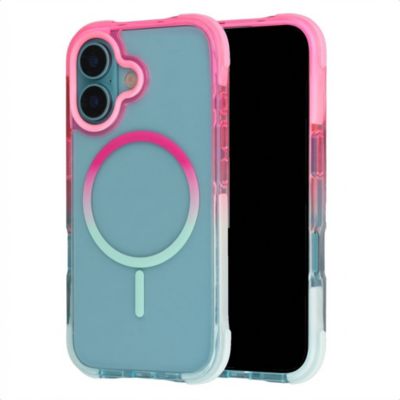 Coque SELENCIA pour Apple iPhone 16 - Rose / Bleu