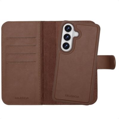 Coque étui SELENCIA pour Samsung Galaxy S26 - Marron