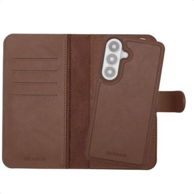 Coque étui SELENCIA pour Samsung Galaxy S26 Plus - Marron