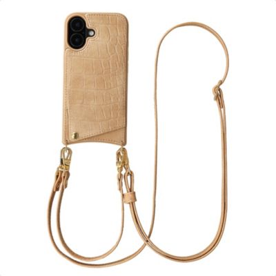 Coque avec cordon SELENCIA pour Apple iPhone 16 - Toasted Almond