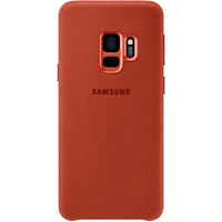Coque SAMSUNG S9 Alcantara rouge