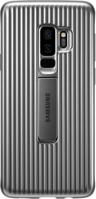 Coque SAMSUNG S9+ Antichoc Fonction Stand argent