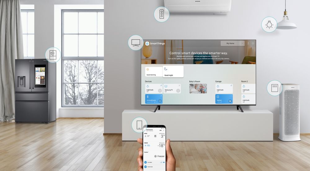 Application SmartThings Samsung QLED