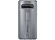 Coque SAMSUNG S10 Antichoc Fonction Stand argent