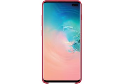 Coque SAMSUNG S10+ Cuir rouge bordeau