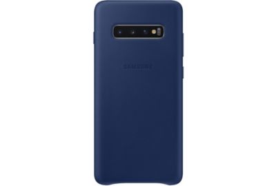 Coque SAMSUNG S10+ Cuir bleu marine