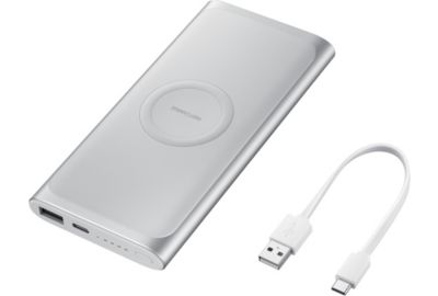 PowerBank SAMSUNG 10A charge rapide induction Argent