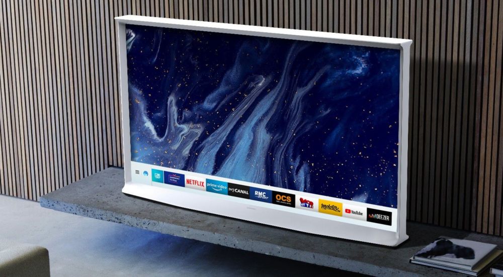Tv Samsung écran Noir Quelques Secondes Samsung THE SERIF QE49LS01 2019 Blanc Téléviseur | Boulanger