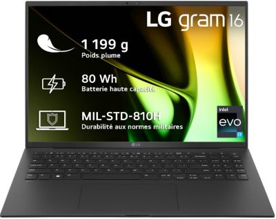 Ordinateur portable LG Gram 16Z90R-G.AA75F