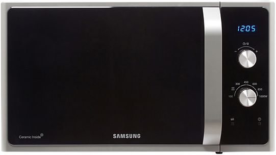 Samsung - micro-ondes solo 28l/contrôle électro-mécanique/cavité céramique  émail/fonction arret du plateau tournant/cocott SAM8806090397424 - Conforama