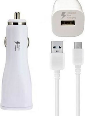 Chargeur Voitur SAMSUNG USB 2A 15W Quick Charge+cable USBC-Noir
