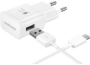 Chargeur secteur SAMSUNG 2A 15W + Cable USB C - Blanc
