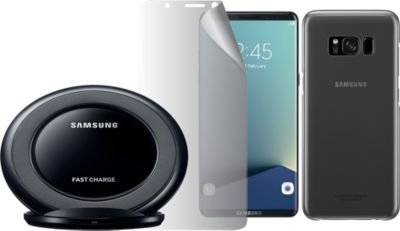 Pack SAMSUNG Coque S8+, Pad à induction+Protège écran